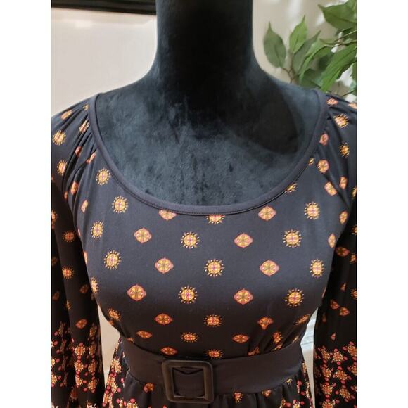 International Concepts Women Black Polyester Round Neck Long Sleeve Top Blouse M - Picture 4 of 11